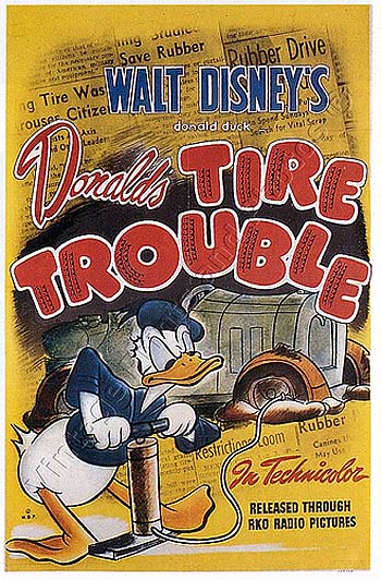 Donald's Tire Trouble Poster