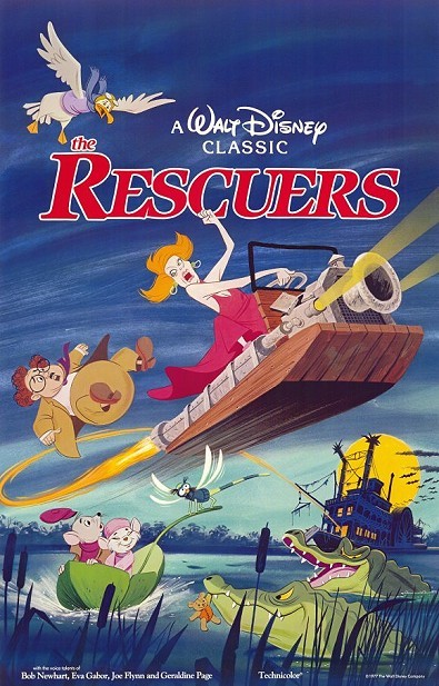 Disney The Rescuers Original Orville-Fly Round Window Sticker Retro Cinema Promo 