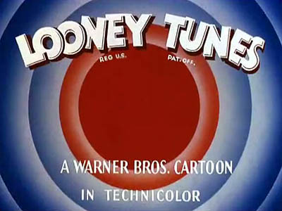Looney Tunes Title Card. Some Looney Tunes from this season used the thinner Merrie Melodies rings for the opening title.